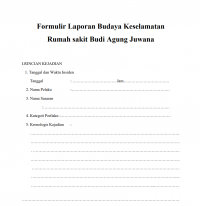 Formulir Laporan Budaya Keselamatan